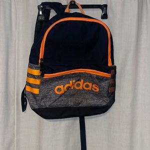 Boys adidas bookbag used navy blue and bright orange